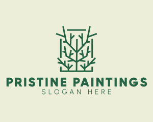 Garden Forest Tree Branch logo design