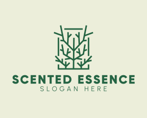 Garden Forest Tree Branch logo design