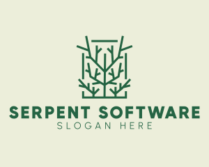 Garden Forest Tree Branch logo design