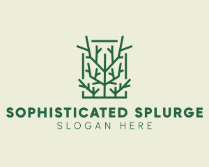 Garden Forest Tree Branch logo design