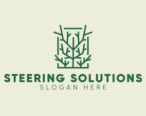 Garden Forest Tree Branch logo design