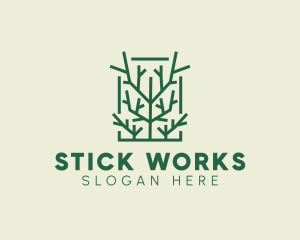 Garden Forest Tree Branch logo design