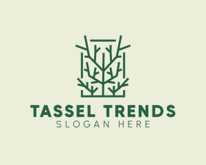 Garden Forest Tree Branch logo design