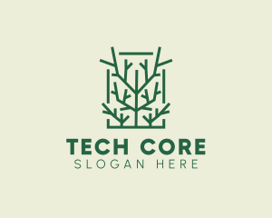 Garden Forest Tree Branch logo design