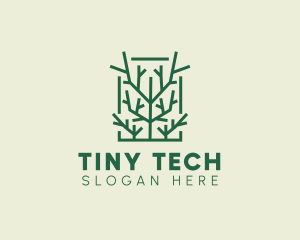 Garden Forest Tree Branch logo design