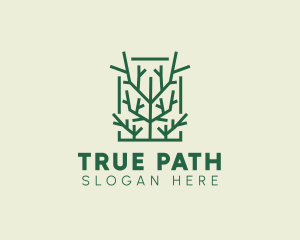 Garden Forest Tree Branch logo design