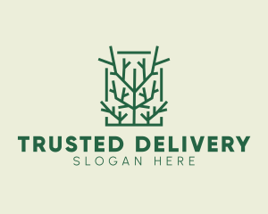 Garden Forest Tree Branch logo design