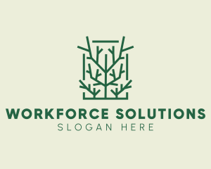 Garden Forest Tree Branch logo design