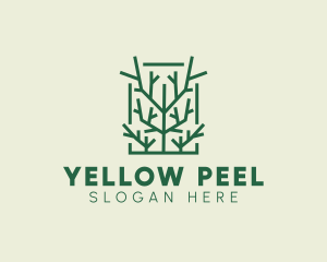 Garden Forest Tree Branch logo design