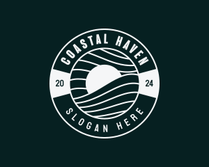 Coastal Sea Waves logo design