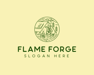 Nature Forest Camping logo design