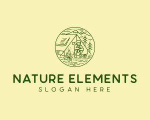 Nature Forest Camping logo design