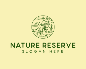 Nature Forest Camping logo design