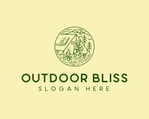 Nature Forest Camping logo design