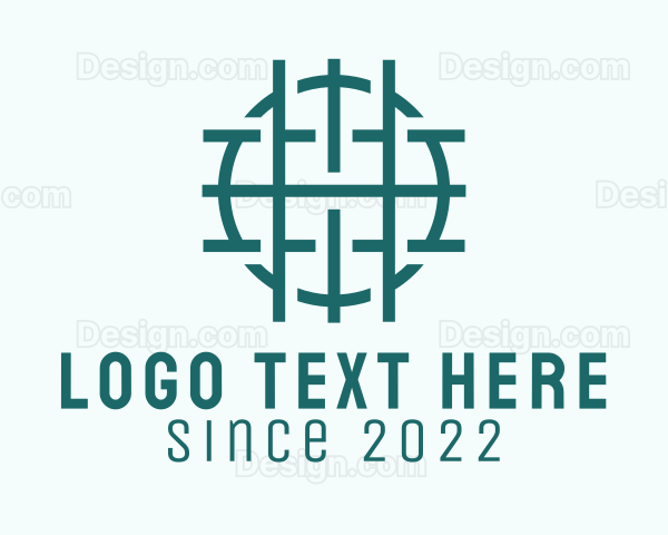 Green Textile Texture Logo