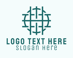 Green Textile Texture  Logo