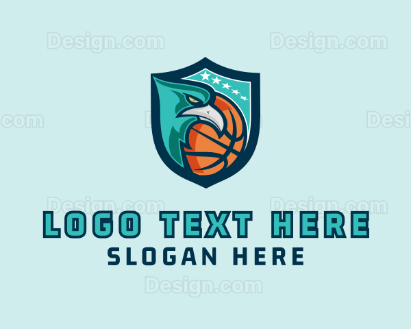 Basketball Eagle Crest Logo