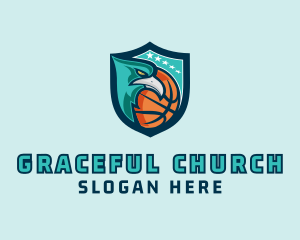 Basketball Eagle Crest Logo