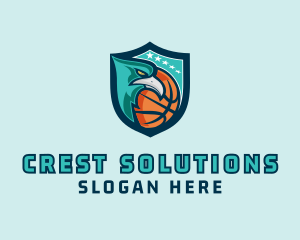 Basketball Eagle Crest logo