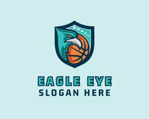 Basketball Eagle Crest logo