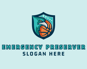 Basketball Eagle Crest logo design