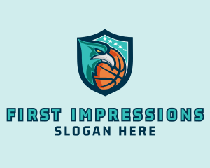 Basketball Eagle Crest logo design