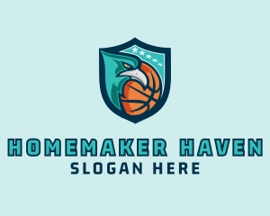 Basketball Eagle Crest logo design