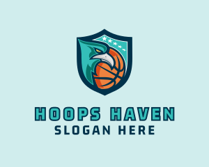 Basketball Eagle Crest logo design