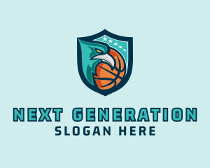 Basketball Eagle Crest logo design