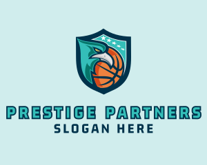 Basketball Eagle Crest logo design