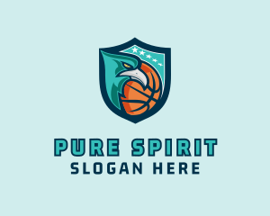 Basketball Eagle Crest logo design