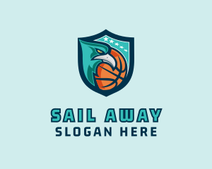 Basketball Eagle Crest logo design