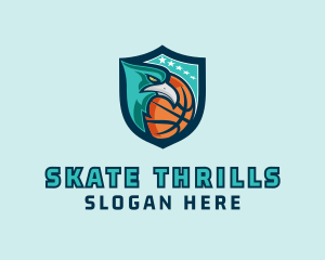 Basketball Eagle Crest logo design