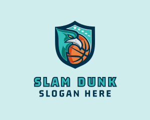 Basketball Eagle Crest logo