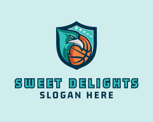 Basketball Eagle Crest logo