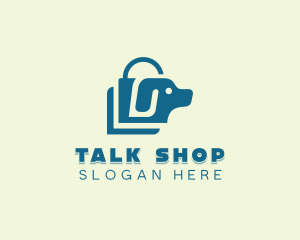 Dog Shopping Bag logo design