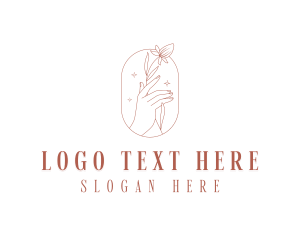 Hand Floral Tulip logo