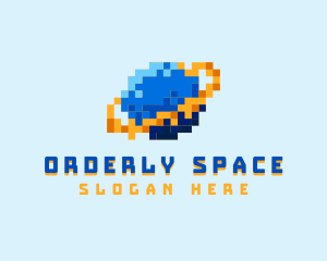 Space Y2K Pixel logo design