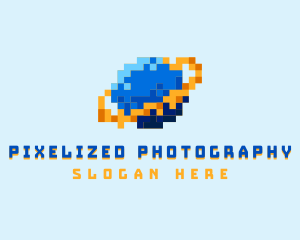 Space Y2K Pixel logo design