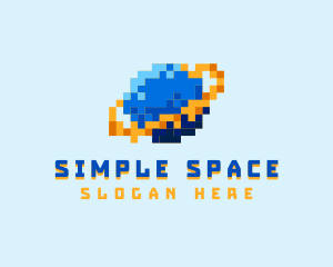 Space Y2K Pixel logo design