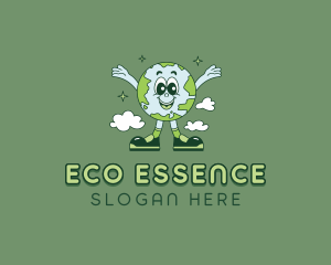 Earth Eco Globe logo design