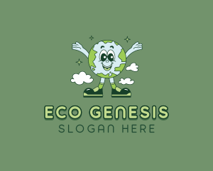 Earth Eco Globe logo design