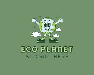 Earth Eco Globe logo design