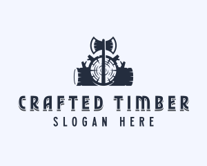 Lumberjack Axe Contractor logo design