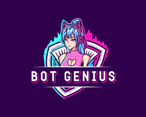 Female Gaming Streamer logo design