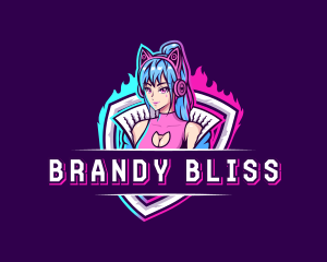 Female Gaming Streamer logo design