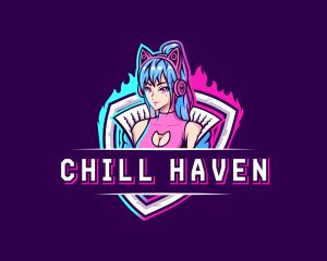 Female Gaming Streamer logo design