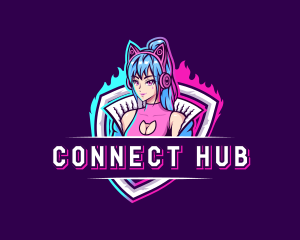 Female Gaming Streamer logo design