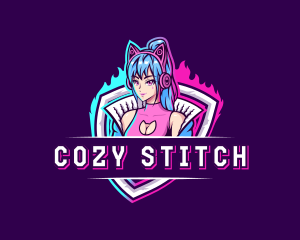 Female Gaming Streamer logo design