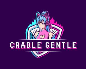 Female Gaming Streamer logo design